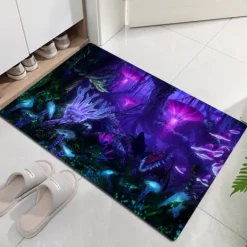 Beautiful Landscape Woods Flannel Fabric Printed Home Entrance Mattress Bathroom Mattress Mattress