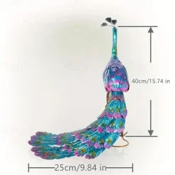 Beautiful Peacock Statue, Metal Peacock Standing Statue Outdoor, Garden Decoration, Lawn Backyard Decoration, Courtyard, Party, Wedding Decoration