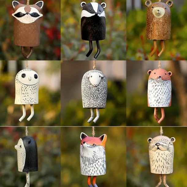Beautiful Rustic Animal Wind Chimes Boho Handmade Garden Decor GiftResin Animal Decor Gift Ideas Garden Decor Unique Gift 1pcs