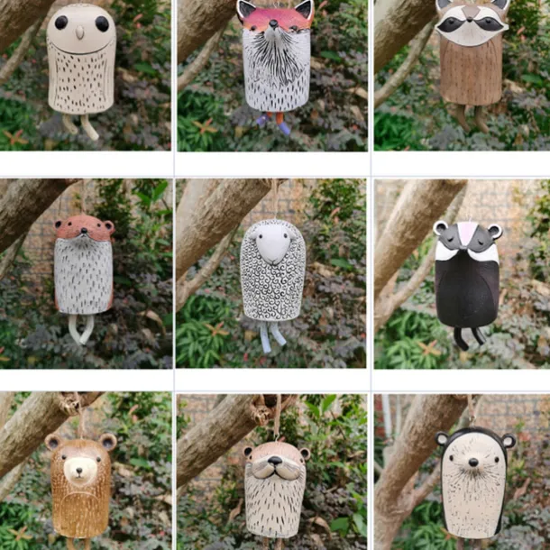 Beautiful Rustic Animal Wind Chimes Boho Handmade Garden Decor GiftResin Animal Decor Gift Ideas Garden Decor Unique Gift 1pcs