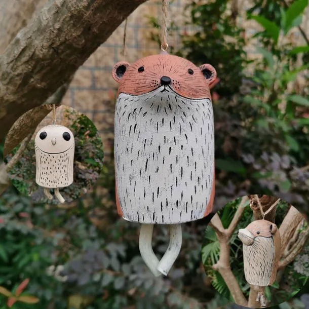 Beautiful Rustic Animal Wind Chimes Boho Handmade Garden Decor GiftResin Animal Decor Gift Ideas Garden Decor Unique Gift 1pcs