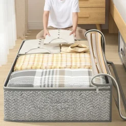 Bed Bottom Storage Bag, Visual Storage Bag, Large Capacity Storage, Moisture-proof And Dust-proof, Zipper Closed, Can Store Clothes, Pants, Quilt, Quilt, Underwear, Toys, Books, Etc