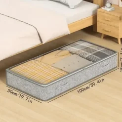 Bed Bottom Storage Bag, Visual Storage Bag, Large Capacity Storage, Moisture-proof And Dust-proof, Zipper Closed, Can Store Clothes, Pants, Quilt, Quilt, Underwear, Toys, Books, Etc