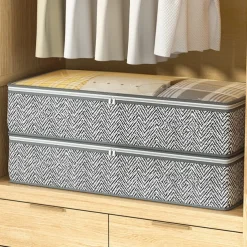 Bed Bottom Storage Bag, Visual Storage Bag, Large Capacity Storage, Moisture-proof And Dust-proof, Zipper Closed, Can Store Clothes, Pants, Quilt, Quilt, Underwear, Toys, Books, Etc