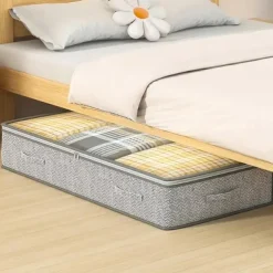 Bed Bottom Storage Bag, Visual Storage Bag, Large Capacity Storage, Moisture-proof And Dust-proof, Zipper Closed, Can Store Clothes, Pants, Quilt, Quilt, Underwear, Toys, Books, Etc