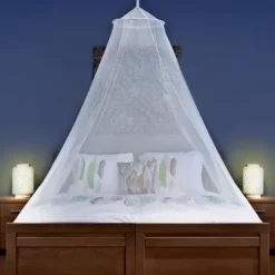 Bed Canopy Cotton Loft Solid Kids Collapsible Round Hoop Sheer Mosquito Netting Girls Bed Canopy