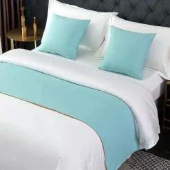 Bed Runner Bed Scarf, Decorative Bed Scarf for Home Hotel Bedspreads Scarves Protection Modern Solid Bed Runner for Foot of Bed Home Bedroom Bedding Decoration