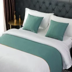 Bed Runner Bed Scarf, Decorative Bed Scarf for Home Hotel Bedspreads Scarves Protection Modern Solid Bed Runner for Foot of Bed Home Bedroom Bedding Decoration