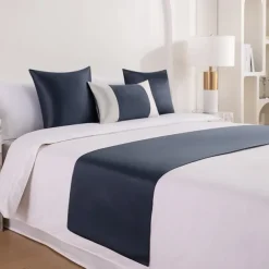 Bed Runner Bed Scarf, Jacquard Decorative Bed Scarf for Home Hotel Bedspreads Scarves Protection Modern Solid Bed Runner for Foot of Bed Home Bedroom Bedding Decoration