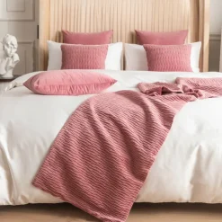 Bed Runner Bed Scarf, Velvet Decorative Bed Scarf for Home Hotel Bedspreads Scarves Protection Modern Solid Bed Runner for Foot of Bed Home Bedroom Bedding Decoration