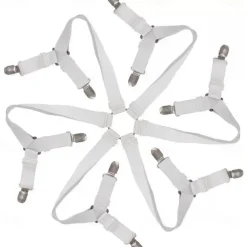 Bed Sheet Clip Straps - 2 Way Adjustable Crisscross Sheet Corner Holder Straps Gripper Elastic Sheet Band Mattress Straps Fasten Suspenders