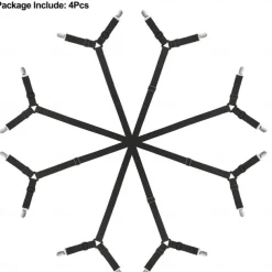 Bed Sheet Clip Straps - 2 Way Adjustable Crisscross Sheet Corner Holder Straps Gripper Elastic Sheet Band Mattress Straps Fasten Suspenders