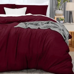 Bedding Duvet Cover Set - 1 Duvet Cover with 2/1 Pillow Shams - 3/2 Pieces Comforter Cover with Zipper Closure Sage Green Peach Puzz Red Blue Yellow White Black