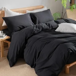 Bedding Duvet Cover Set - 1 Duvet Cover with 2/1 Pillow Shams - 3/2 Pieces Comforter Cover with Zipper Closure Sage Green Peach Puzz Red Blue Yellow White Black