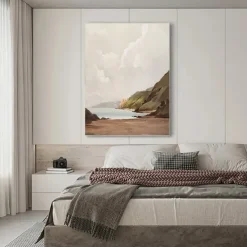 Beige Brown Painting handmade Brown wabi sabi artwork oil painting hand painted Textured Oil Painting Beige Oil Painting brown Abstract Canvas Art Modern Horizontal decor art