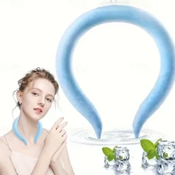 Below 28 Celsius Reusable Cooling Tube Neck Cooling Tube, Reusable Cooling Neck Sleeve, Wearable Neck Cooler Suitable For Hot Weather, Freezing Temperature Below 28 Celsius (90 Fahrenheit)