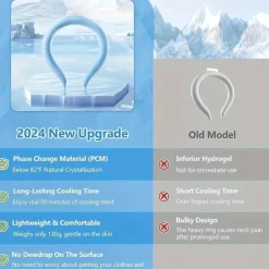 Below 28 Celsius Reusable Cooling Tube Neck Cooling Tube, Reusable Cooling Neck Sleeve, Wearable Neck Cooler Suitable For Hot Weather, Freezing Temperature Below 28 Celsius (90 Fahrenheit)