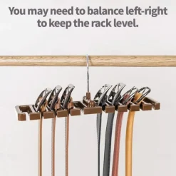 Belt Hanger for Closet, 10 Belts Rack Storage Organizer, Holder - Closet Tie Racks Hangers Sturdy for Men Women