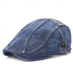 Beret Unisex Casual Vintage Distressed Peaked Cap for Spring and Autumn Fashionable Hat