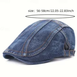 Beret Unisex Casual Vintage Distressed Peaked Cap for Spring and Autumn Fashionable Hat