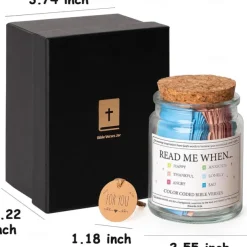 Bible Verses in a Jar,Mothers Day Gifts for Mom Christian Gifts Read Me When Bible Verses Jar Glass Scripture Quotes with Paint-by-Numbers Scriptures - A Christian Gift Inspired by Faith