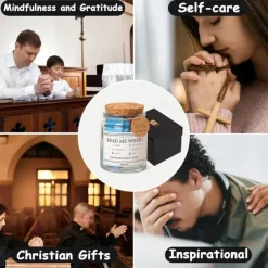 Bible Verses in a Jar,Mothers Day Gifts for Mom Christian Gifts Read Me When Bible Verses Jar Glass Scripture Quotes with Paint-by-Numbers Scriptures - A Christian Gift Inspired by Faith