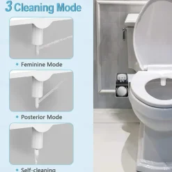 Bidet Attachment for Toilet -Self Cleaning Dual Nozzle, Non-Electric Bidet, Cold & Warm Fresh Water Bidet Sprayer With Temperature & Pressure Controls