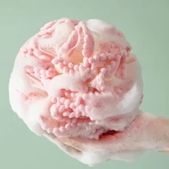 Big Bath Loofahs Shower Puff Ball, Flower Loofah Sponge Shower Bath Sponge Exfoliating Body Scrubber Pouf For Men Women