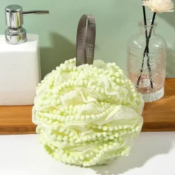 Big Bath Loofahs Shower Puff Ball, Flower Loofah Sponge Shower Bath Sponge Exfoliating Body Scrubber Pouf For Men Women