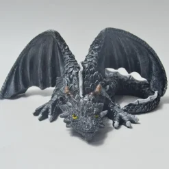 Big Squatting Dragon Sculpture, Resin Gothic Dragon Statue, Handicraft, Outdoor Decoration