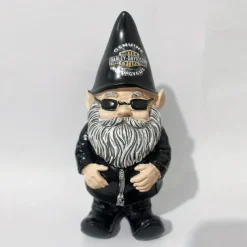 Biker Polystone Themed Garden Gnome Resin Garden Ornaments Yard Decoration Crafts