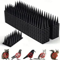 Bird and Pest Repellent Nails Durable ABS Plastic for Birds Squirrels Cats Raccoons and Crows - ideal for Outdoor Fencing and Roof Protection