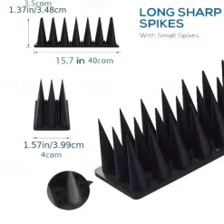 Bird and Pest Repellent Nails Durable ABS Plastic for Birds Squirrels Cats Raccoons and Crows - ideal for Outdoor Fencing and Roof Protection