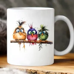 Bird Coffee Mug 11oz Ceramic Mug Funny Mug Funny Coffee Mug For Family/Friends/Sister/Colleague Novelty Coffee Mug Summer Winter Drinkware Party/Birthday Gift
