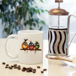 Bird Coffee Mug 11oz Ceramic Mug Funny Mug Funny Coffee Mug For Family/Friends/Sister/Colleague Novelty Coffee Mug Summer Winter Drinkware Party/Birthday Gift