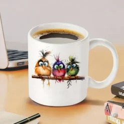 Bird Coffee Mug 11oz Ceramic Mug Funny Mug Funny Coffee Mug For Family/Friends/Sister/Colleague Novelty Coffee Mug Summer Winter Drinkware Party/Birthday Gift