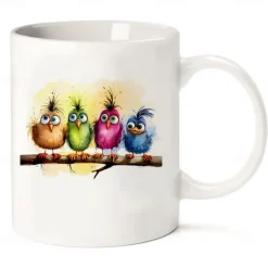 Bird Coffee Mug 11oz Ceramic Mug Funny Mug Funny Coffee Mug For Family/Friends/Sister/Colleague Novelty Coffee Mug Summer Winter Drinkware Party/Birthday Gift