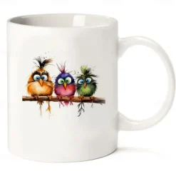 Bird Coffee Mug 11oz Ceramic Mug Funny Mug Funny Coffee Mug For Family/Friends/Sister/Colleague Novelty Coffee Mug Summer Winter Drinkware Party/Birthday Gift