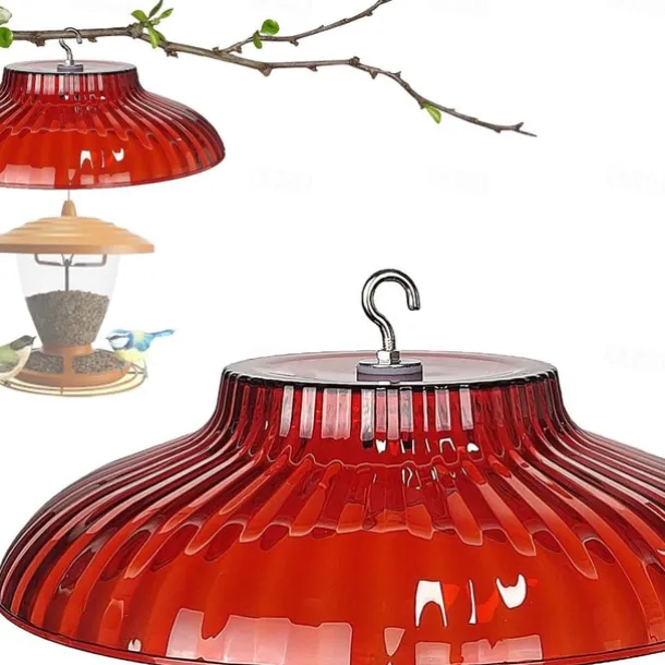 Bird Feeder Baffle, Rain Guard Bird Feeder Cone Squirrel Shield, Bird Feeder Protector, Hooked Squirrel Guard, Outdoor Squirrel Baffles for Bird Feeding Station