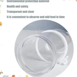 Bird Feeders Water Dispenser No Mess Parrot Food Seed Dispenser Bird Automatic Waterer Feeder Container Cockatiel Cage Accessories for Parrot Finch Budgie Lovebirds Canaries