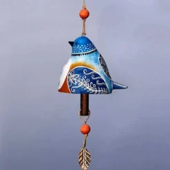 Bird Song Bell, Resin Craft Outdoor Wind Chime, Garden & Patio Hanging Decor, Home & Yard Decoration