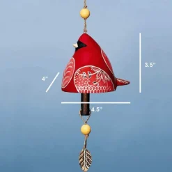 Bird Song Bell, Resin Craft Outdoor Wind Chime, Garden & Patio Hanging Decor, Home & Yard Decoration