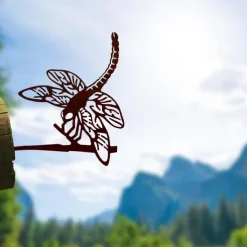 Birds Metal Garden Art Decor, Funny Metal Wall Sculptures Weatherproof Wrought Iron Art Sign Outdoor Garden Farmhouse Decor Wall Decor