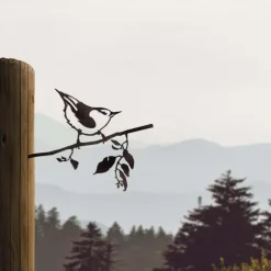 Birds Metal Garden Art Decor, Funny Metal Wall Sculptures Weatherproof Wrought Iron Art Sign Outdoor Garden Farmhouse Decor Wall Decor