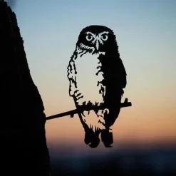 Birds Metal Garden Art Decor, Funny Metal Wall Sculptures Weatherproof Wrought Iron Art Sign Outdoor Garden Farmhouse Decor Wall Decor