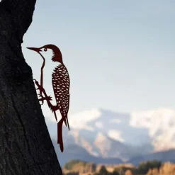 Birds Metal Garden Art Decor, Funny Metal Wall Sculptures Weatherproof Wrought Iron Art Sign Outdoor Garden Farmhouse Decor Wall Decor