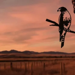 Birds Metal Garden Art Decor, Funny Metal Wall Sculptures Weatherproof Wrought Iron Art Sign Outdoor Garden Farmhouse Decor Wall Decor