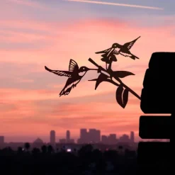 Birds Metal Garden Art Decor, Funny Metal Wall Sculptures Weatherproof Wrought Iron Art Sign Outdoor Garden Farmhouse Decor Wall Decor