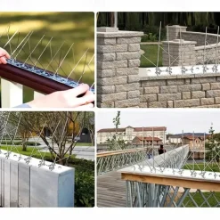Birdthorn - Anti-pigeon Squirrel Raccoon Cat and Crow Defenders - Durable Stainless Steel for Outdoor Railing Protection