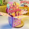 Birthday Party Happy Birthday 3D Multicolor Greeting Card - Perfect for Birthday Wishes